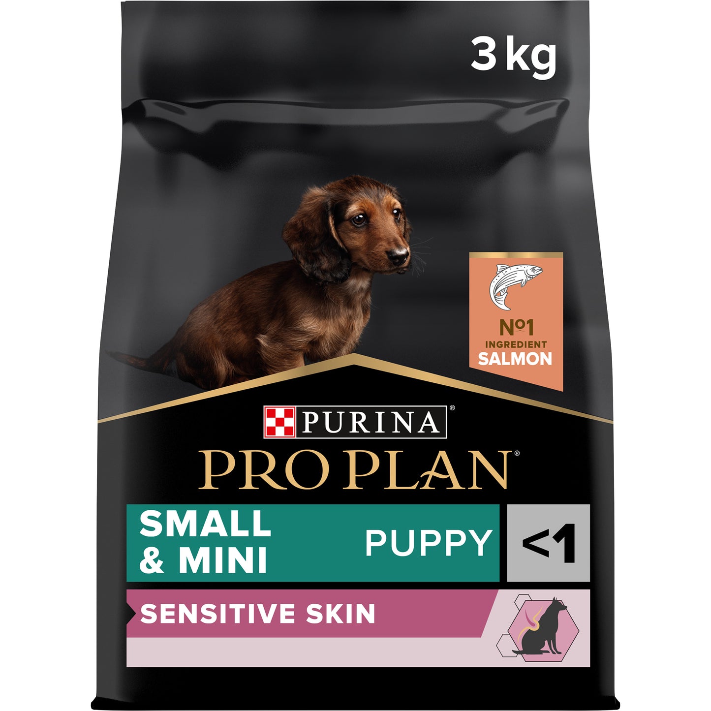 Purina Pro Plan Sensitive Skin Dry Dog food with Salmon for Small and Mini Puppy, 3 kg