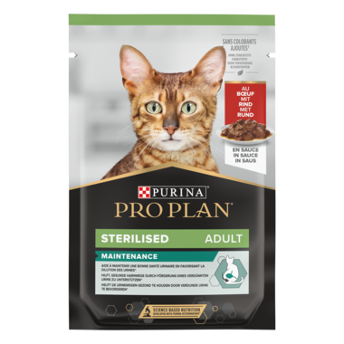 Purina Pro Plan  Wet Cat Food, Beef in Gravy, Multipack