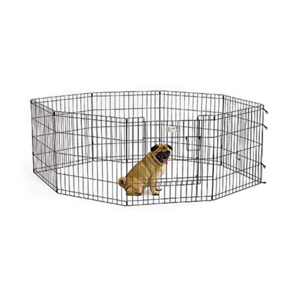 Exercise Pen with Full Max Lock Door - Black