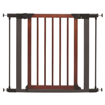 Steel Pet Gate with Decorative Wood Door