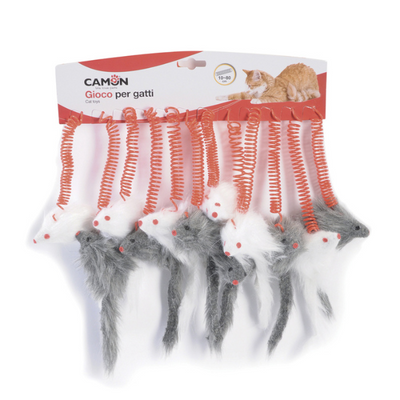 Camon “Crazy Mouse” Cat Toy with Spring