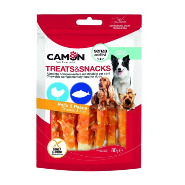 Camon Chicken & Codfish Roll (80Gr)