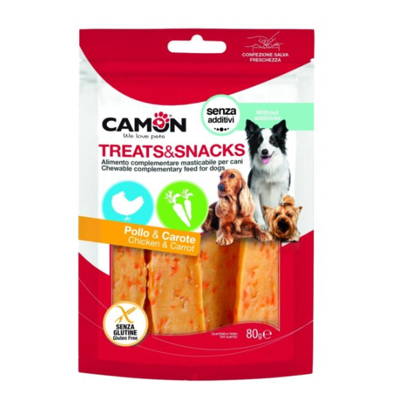 Camon Chicken & Carrot Strips (80Gr)