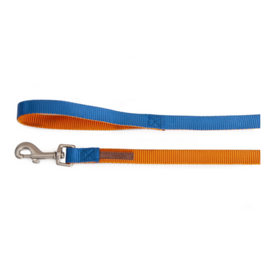 Camon Dog Leash-Double Premium Orange/Blue 15X1200Mm