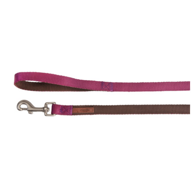 Camon Dog Leash-Doublepremium Brown/Cyclam (10X1200Mm)