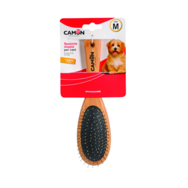 Camon Double Wooden Brush-Medium