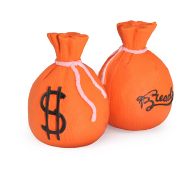 Camon Dog Toy-Orange Latex Sacks with Squeaker