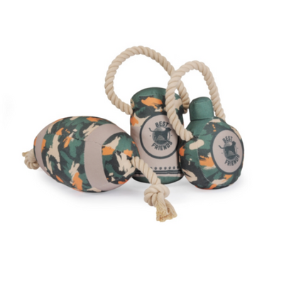 Camon Dog Toy with Rope Handle and Squeaker