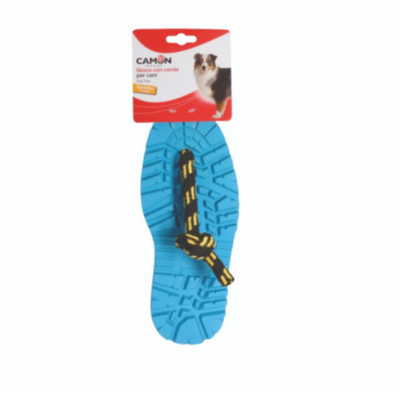 Camon Dog Toy – Rubber Sole with Rope