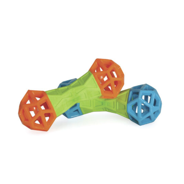 Camon Geometric Tpr Dog Treat Dumbbell with Squeaker- 18Cm