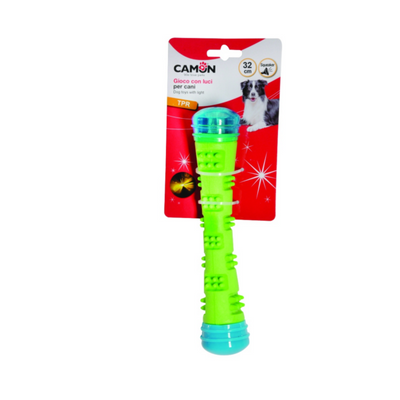 Camon Geometric Tpr Dog Stick with Squeaker and Led Light- 23Cm Small