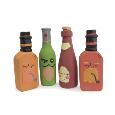 Camon Latex Bottles with Pp Filling Material and Squeaker Dog Toy