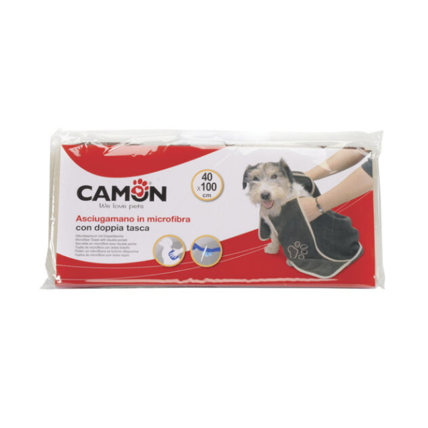 Camon Microfiber Towel with Double Pocket 40X100Cm