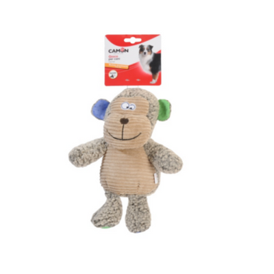 Camon Plush Toys Animals with Squeaker (Bear+Cat+Monkey)