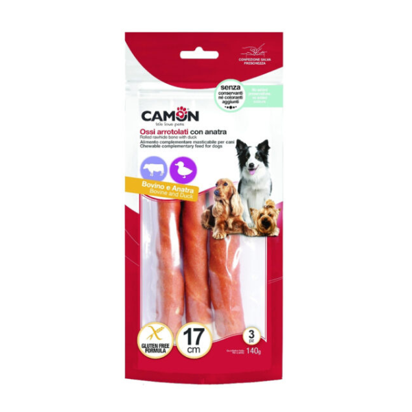 Camon Rawhide Rolls with Duck- 3Pcs (140G)