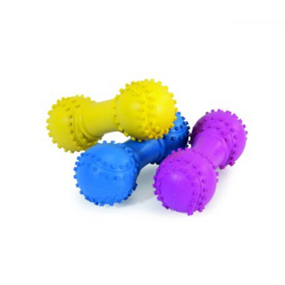 Camon Rubber Toy with Squeaker – Dumbbell with Balls