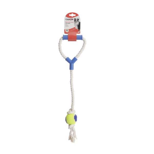 Camon Rope Toy- Rope with Handle and Ball