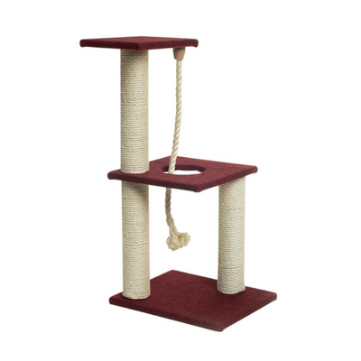 Camon Scratching Tree with 3 Platforms and Rope