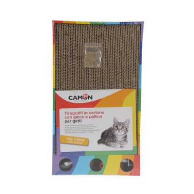 Camon Scratching Cardboard with Toy and Ball (45X26Cm)