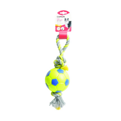 Camon Tpr Ball with Rope and Squeaker