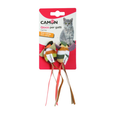 Camon Cat Toy – Mice Striped (2Pcs)