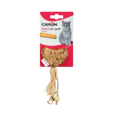 Camon Cat Toy with Catnip – Hearts with Bell