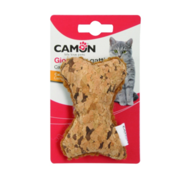 Camon Cat Toy with Catnip- Bone with Bell