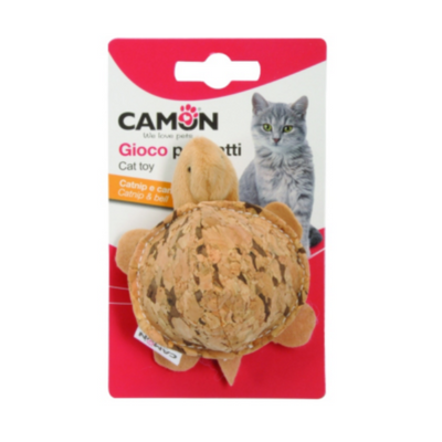 Camon Cat Toy with Catnip – Turtle & Dog with Bell