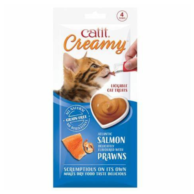 CatIt Creamy Lickable Treats - Salmon & Prawns