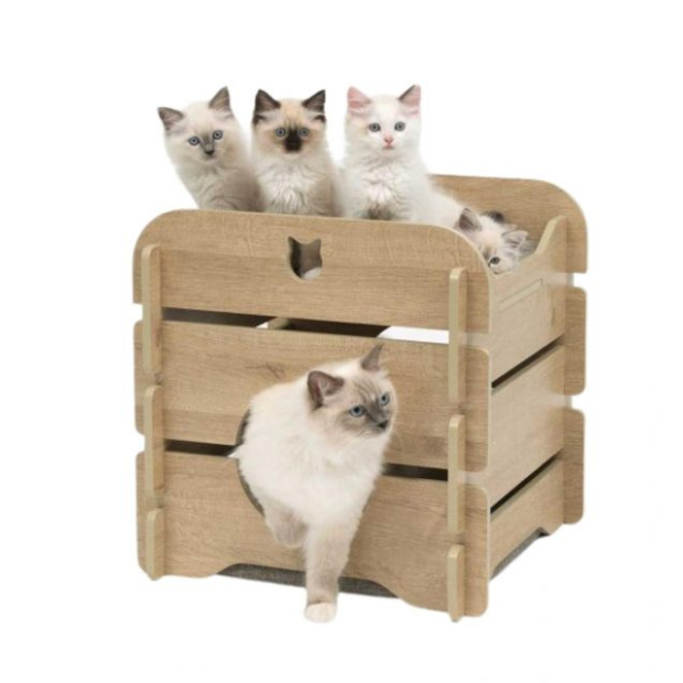 Premium Cat Furniture Cottage - Oak