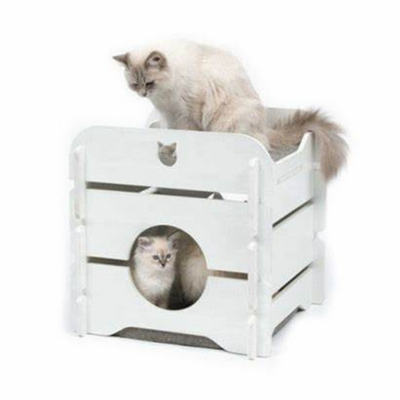 Premium Cat Furniture Cottage - White