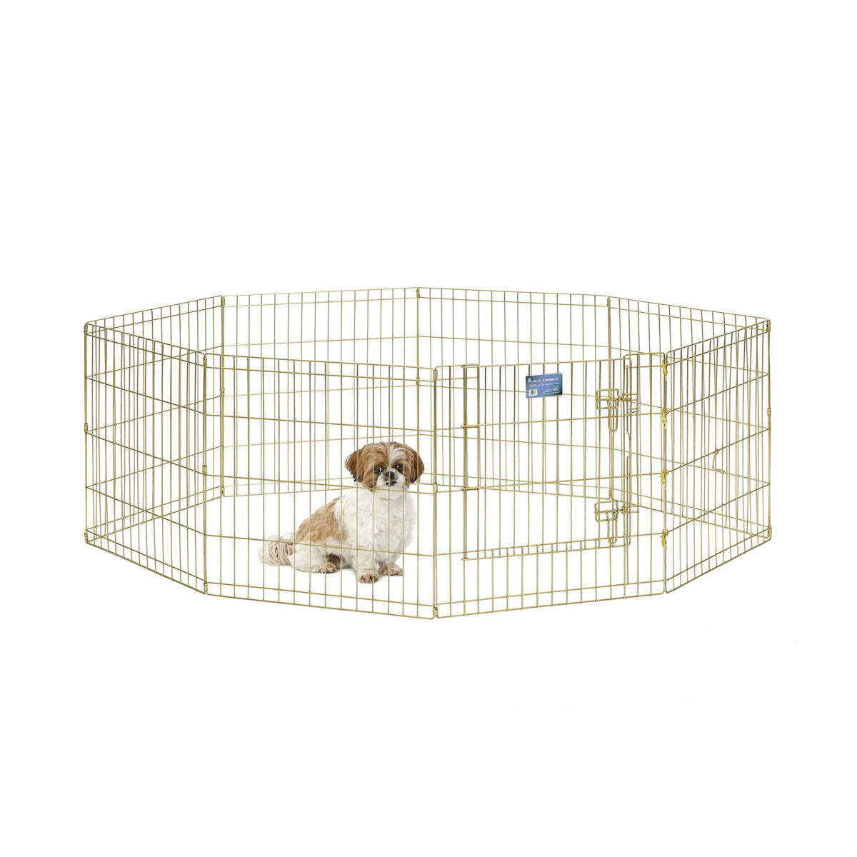 MidWest Foldable Exercise Pen with Door - Gold Zinc