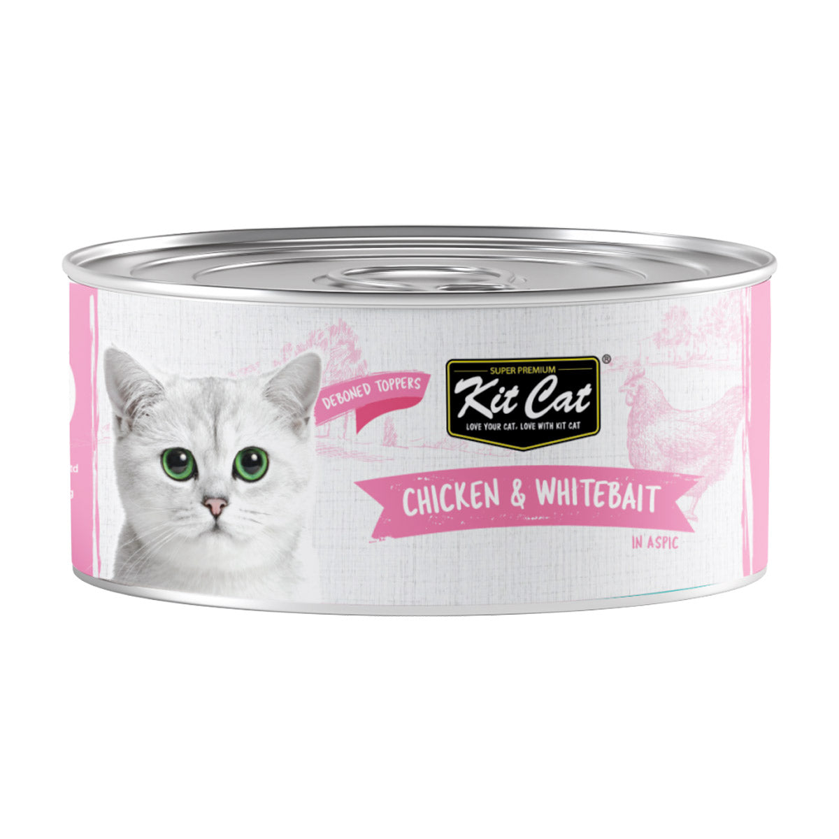 Kit Cat-tin- Chicken & Whitebait Toppers 80g