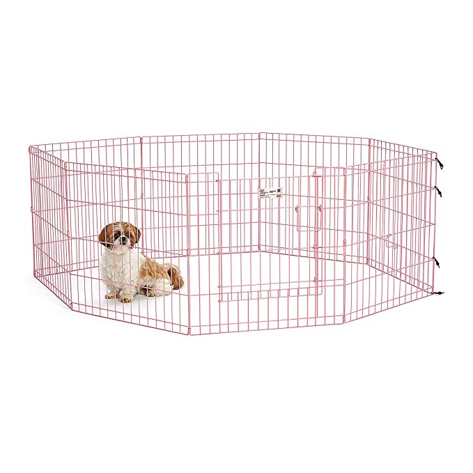 Exercise Pen with Full Max Lock Door Pink