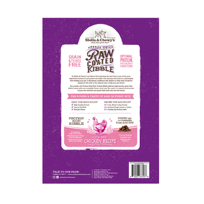 Stella & Chewy's Cat Kibble - Raw Coated Cage Free Chicken Recipe for Kittens