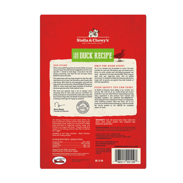 Stella & Chewy's Dog FD Carnivore Crunch - Duck - 3.25 oz