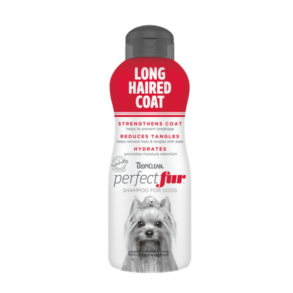 Tropiclean Perfect Fur Long Haired Coat Shampoo for Dogs -16oz