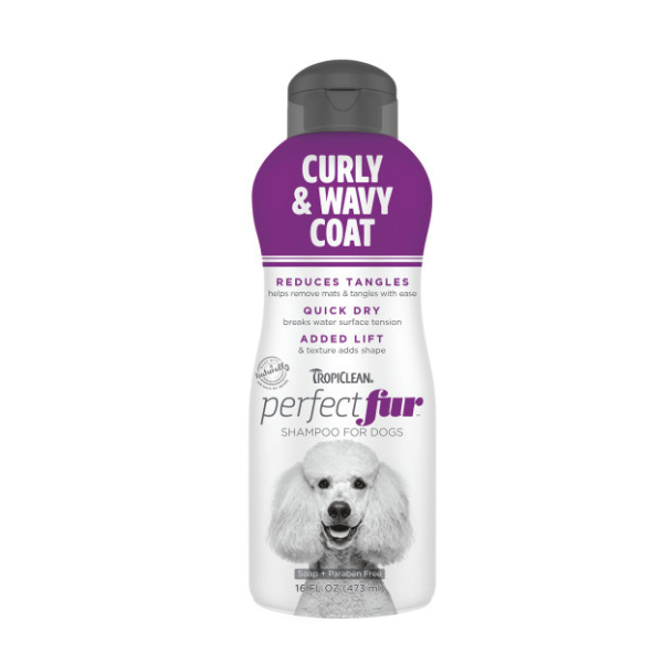 Tropiclean Perfect Fur Curly & Wavy Coat Shampoo for Dogs- 16oz