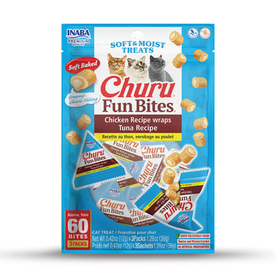 Inaba Churu Fun Bites Chicken Recipe Wraps Tuna Recipe - 3PCS/PK