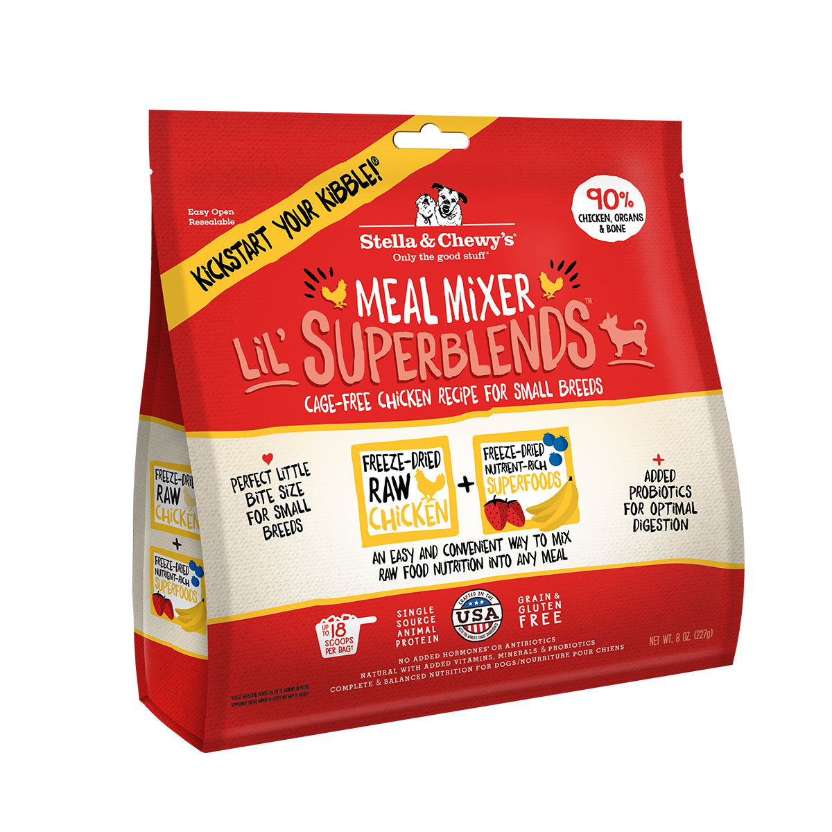 Stella & Chewy's Dog Freeze Dried Chicken Meal Mixer LIL Superblends - 8 oz