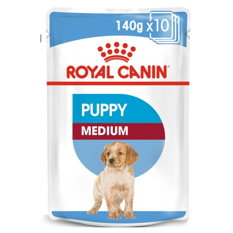 Royal Canin  Size Health Nutrition Medium Puppy (WET FOOD - Pouches) 10 x 140g