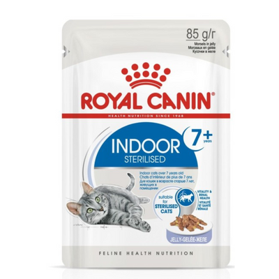 Royal Canin  Feline Health Nutrition Indoor 7+ Jelly (WET FOOD - Pouches) 12 x 85g