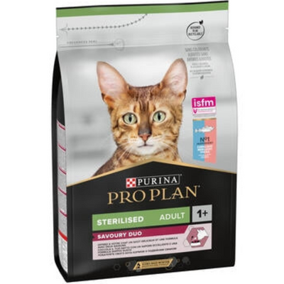 Purina Pro Plan  Adult Savory Duo Dry Cat Food with Cod and Trout, 3 kg