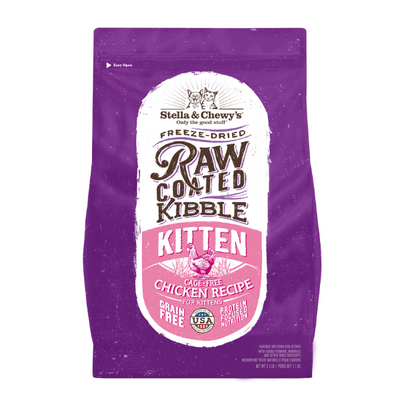 Stella & Chewy's Cat Kibble - Raw Coated Cage Free Chicken Recipe for Kittens