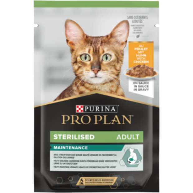 Purina Pro Plan Adult Maintenance, Wet Cat Food, Terrine rich in Chicken, 85g