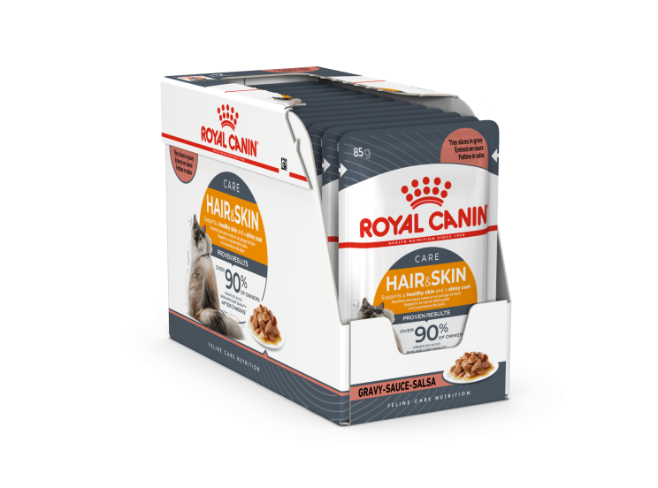 Royal Canin  Feline Care Nutrition Hair & Skin Jelly (INTENSE BEAUTY) (WET FOOD - Pouches) 12x85g