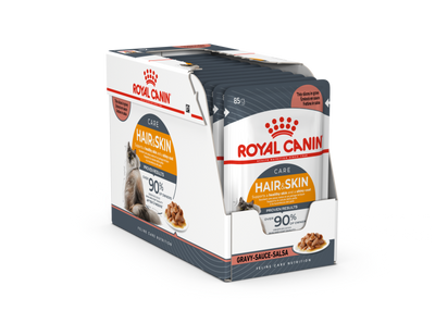 Royal Canin  Feline Care Nutrition Hair & Skin Jelly (INTENSE BEAUTY) (WET FOOD - Pouches) 12x85g