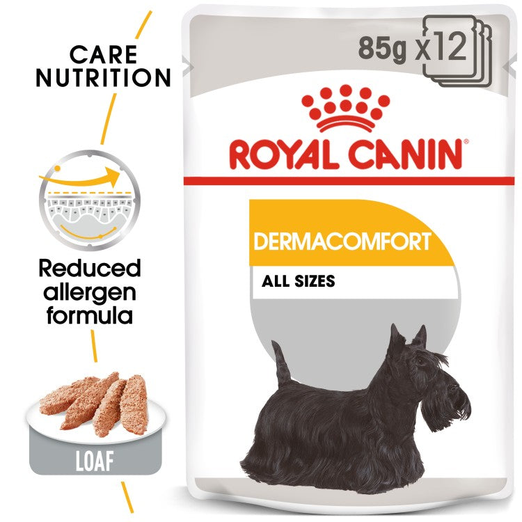 Royal Canin  Canine Care Nutrition Dermacomfort (WET FOOD - Pouches) 12 x 85g