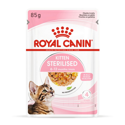 Royal Canin  Feline Health Nutrition Kitten Sterilised Gravy (WET FOOD - Pouches) 12x85G