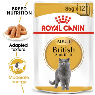 Royal Canin  Feline Breed Nutrition British Shorthair (WET FOOD - Pouches) 12 x 85g